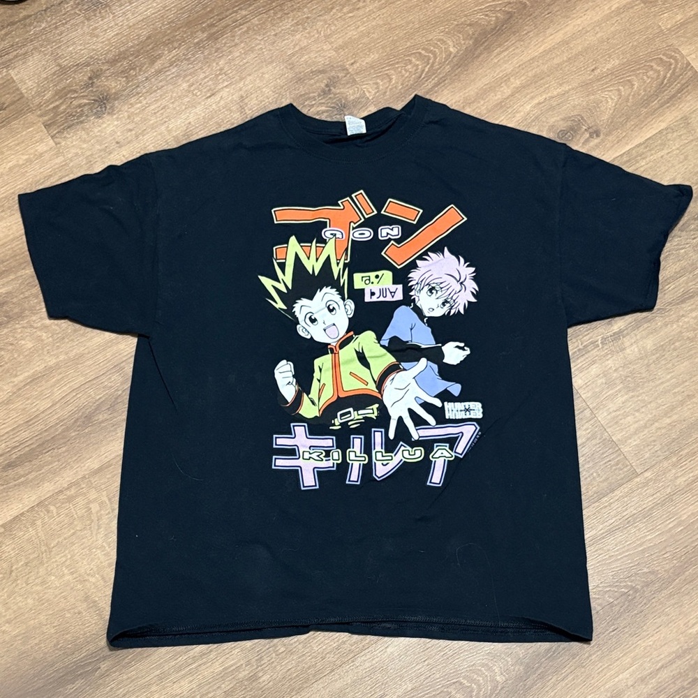 Anime T-Shirt Men’s XL Hunter x Hunter Gon Killua Black Manga Graphic Tee